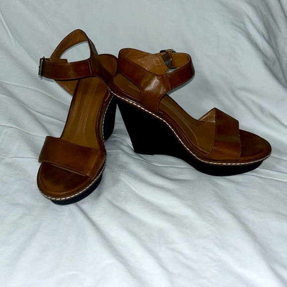 Sole Obsession Brown and Black Wedges size 8 - Picture 1 of 4